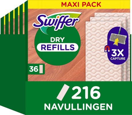Swiffer vloerreiniger droge vloerdoekjes voor hout - 6 x 36 navullingen voor vloerwisser