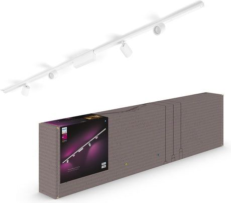 Philips Hue Perifo Deckenschienenbeleuchtung – weißes und farbiges Licht – 4 Spots – Weiß – Basisset