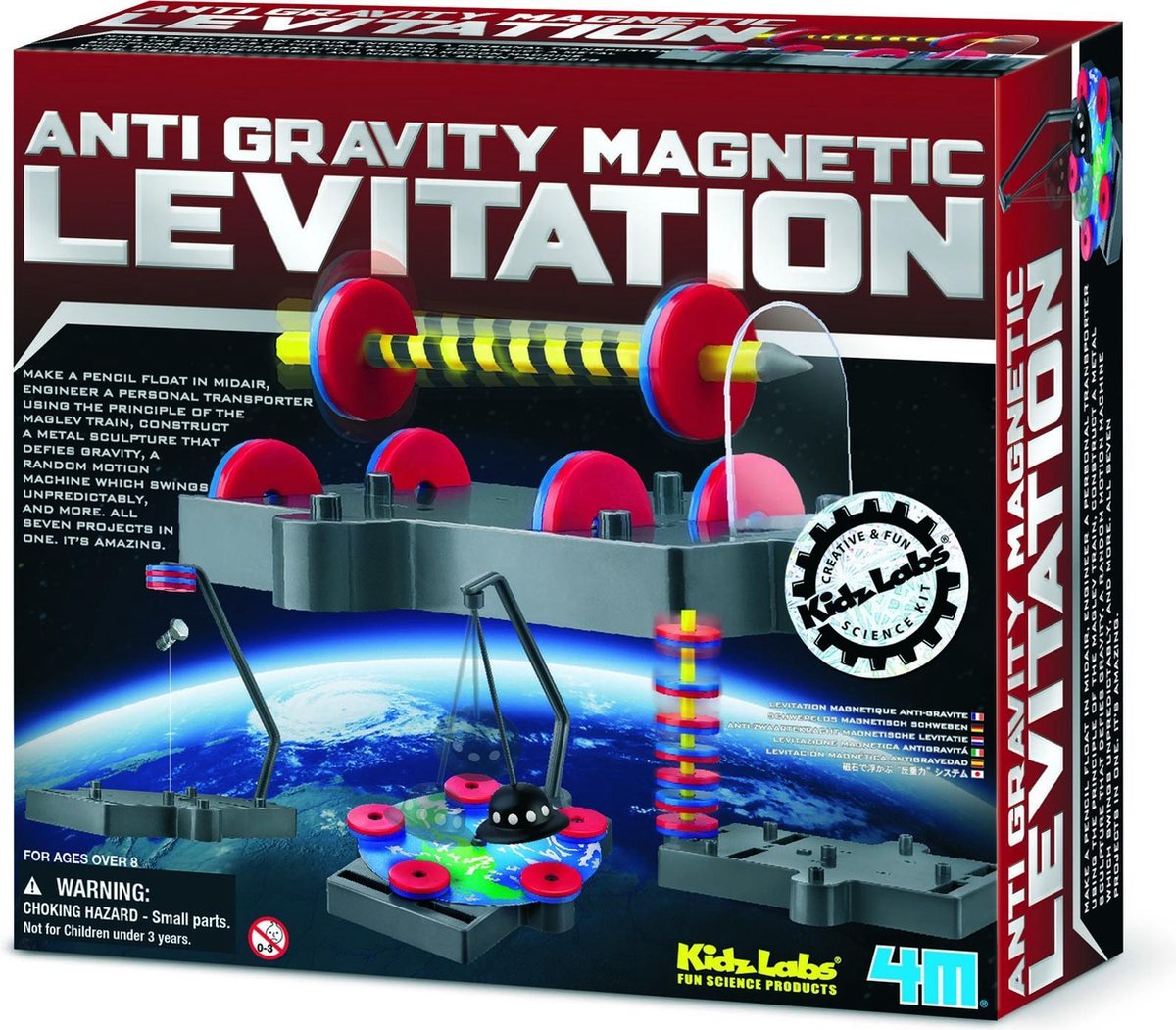 4 m Wissenschaft und Spiele – Anti-Schwerkraft und Magnetschwebebahn – Bausatz – Kidzlabs – 8+