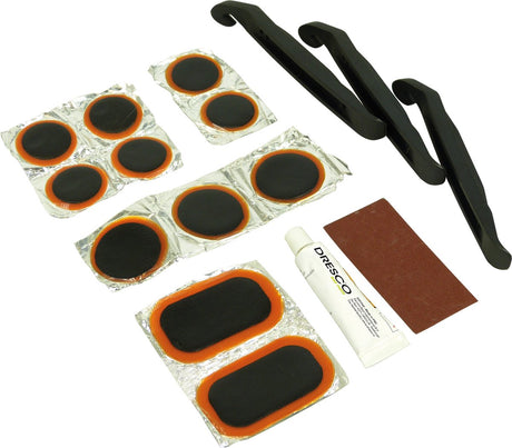Dresco fietsbandenreparatieset - reparatieset fiets - 17-delig - wit
