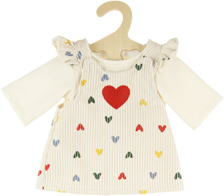 Heless Puppen-Cordkleid mit Herzkonfetti, 35-45 cm