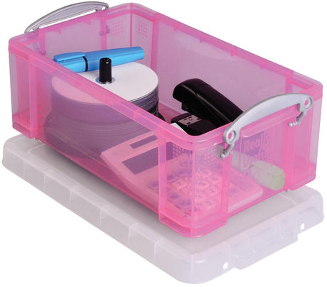 Wirklich nützliche Boxen, wirklich nützliche Box 9 Liter transparent rosa