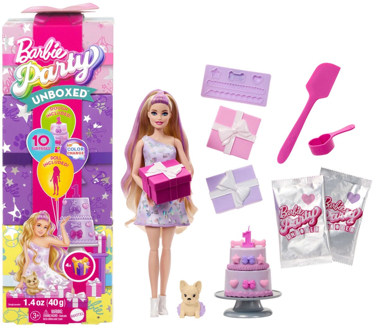 Ty Barbie Par Unboxed 2 1 Puppe mit hellrosa Kleid