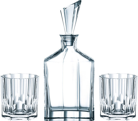 Nachtmann Espen-Whisky-Set, 3-teilig, kristallklares Glas, Geschenktipp