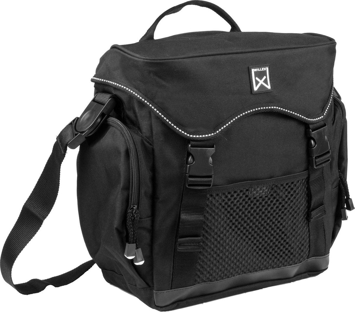 Willex Pannier XL – einzelne Fahrradtasche – 17 Liter – schwarz – sportlich – mit Schultergurt