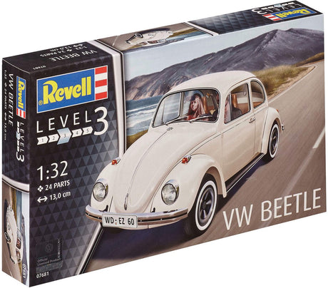 Revell Modellbausatzauto – 07681 Volkswagen VW Käfer aus Kunststoff – 1:32 – Modellbau