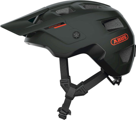 Abus modrop mtb helm - donkergroen - l