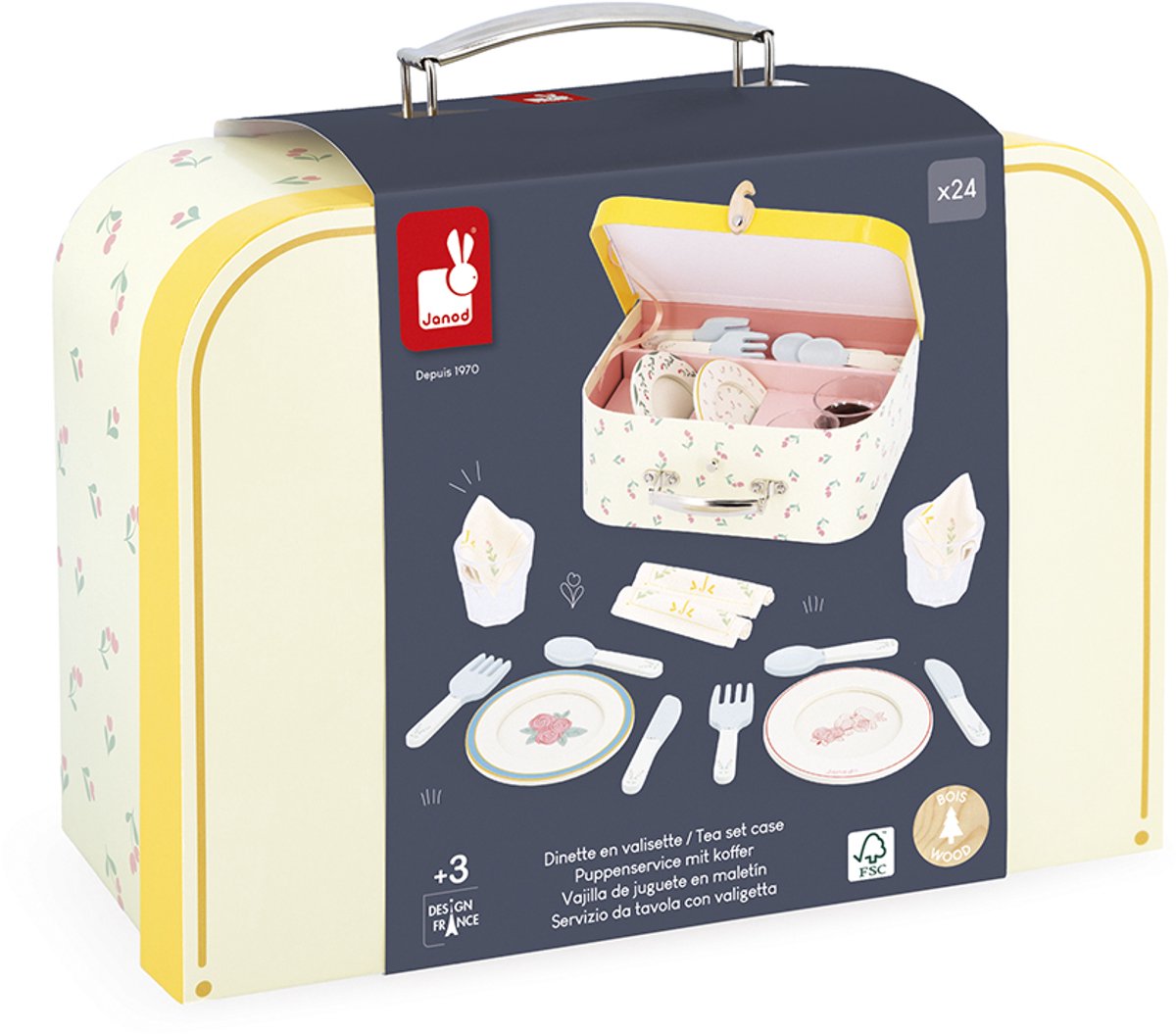 Janod – glänzende Oma – Picknick-Koffer-Spielzeug