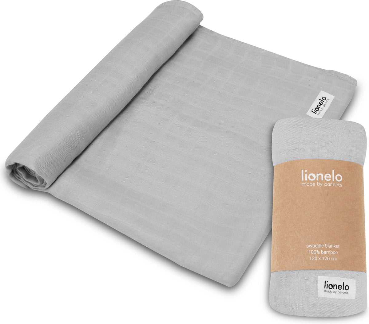 Lionelo Bambus-Pucktuch – Puck-Babydecke 120 x 120 cm – 100 % Bambus-Baumwolle – antibakteriell, antimykotisch, hypoallergen – thermoregulierend – waschbar – weich atmungsaktiv – für empfindliche Haut