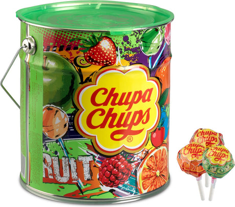 Chupa Chups Obstdose - Bonbons - inklusive Kirsch-, Erdbeer-, Apfel- und Orangengeschmack - 1x150 Stück