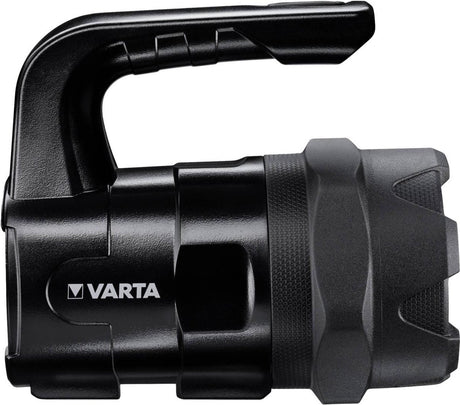 Varta Indestructible BL20 Pro Taschenlampe – 400 Lumen – 400 Meter Leuchtweite – inklusive 6x AA-Batterien – IP54 spritzwassergeschützt – sturzsicher bis zu 4 Meter