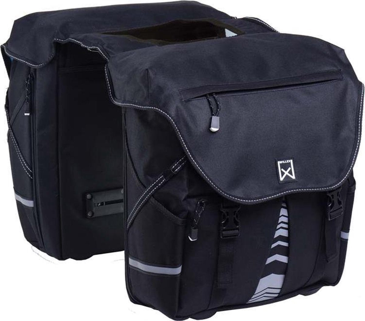 Willex Gepäcktasche 1200 XL – Doppelte Fahrradtasche – 50 Liter – Schwarz