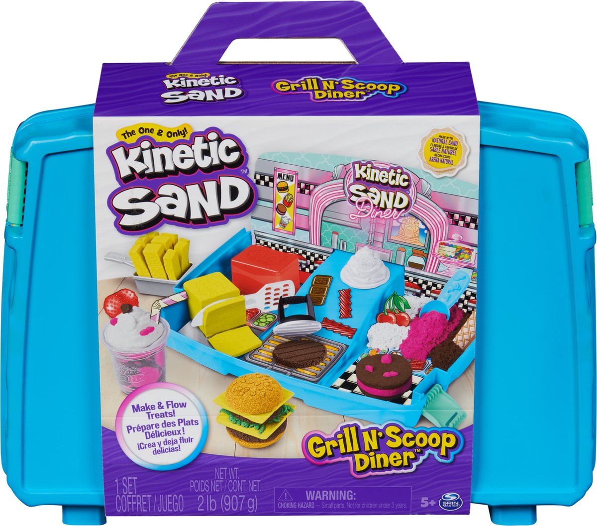 Kinetic Sand Snackbar, zusammenklappbarer Sandkasten
