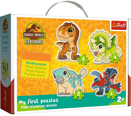 Trefl Puzzle-Set Baby Classic – süße Dinosaurier aus der Jurassic-Welt.