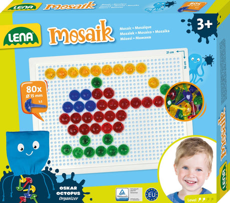 Lena Mosaik-Set transparent 80 Stück 15 mm