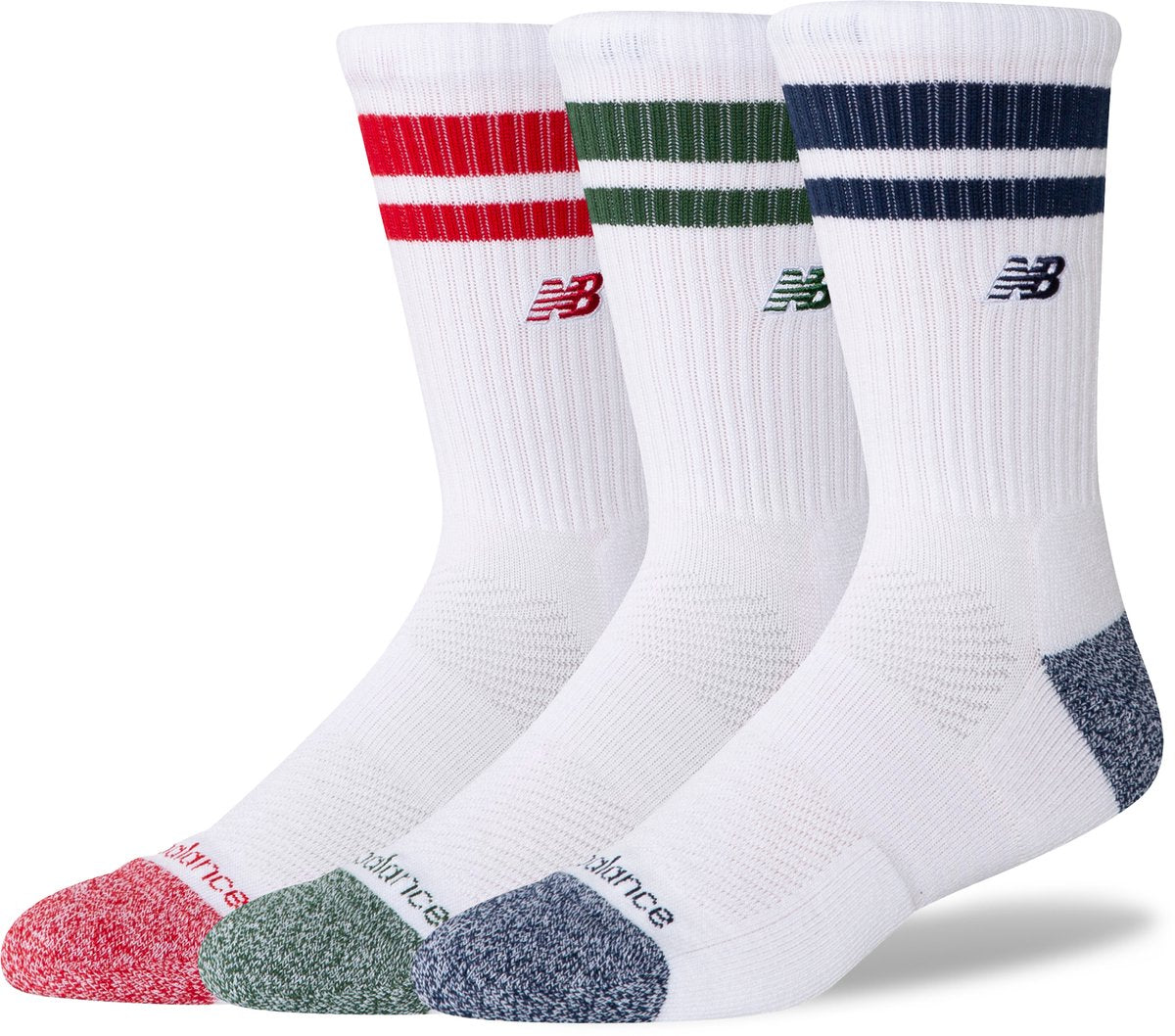 New Balance Active Premium Stripe Crew Sock Unisex Sportsocken – sortiert
