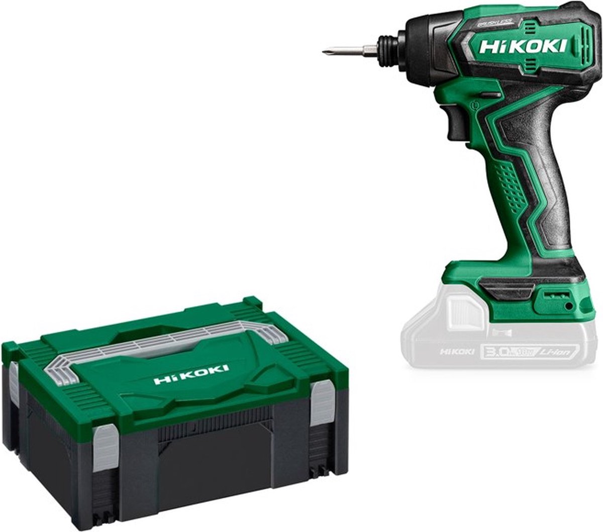Hikoki wh18ddw2z 18v li-ion accu slagschroevendraaier body in systainer - 140nm - 1 4 - koolborstelloos