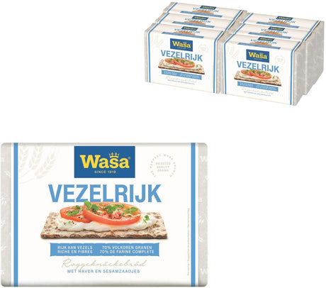 Wasa-Knäckebrot mit hohem Ballaststoffgehalt – 6 x 300 g