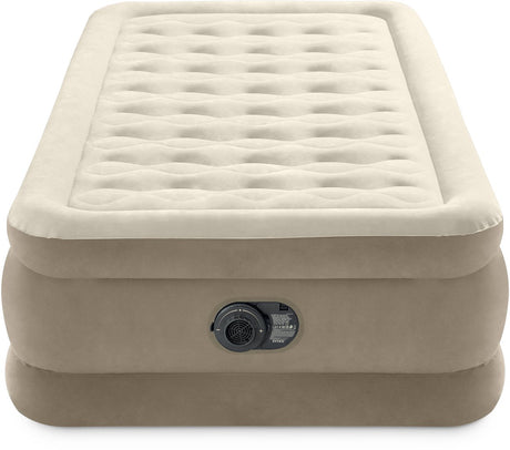 Intex Twin Ultra-Plüsch-Luftbett mit integrierter Pumpe – 191 x 99 x 46 cm