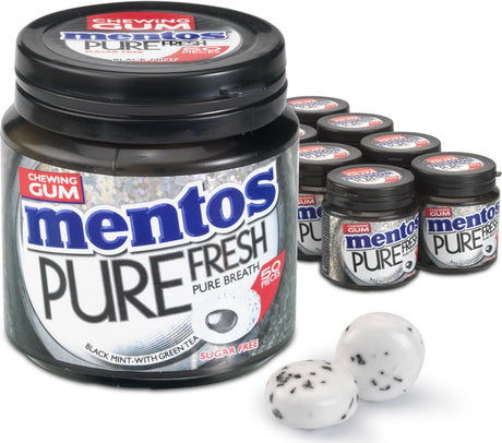 Mentos Kaugummi Pure Fresh Blackmint - Kaugummi - zuckerfrei - 8x50 Stück