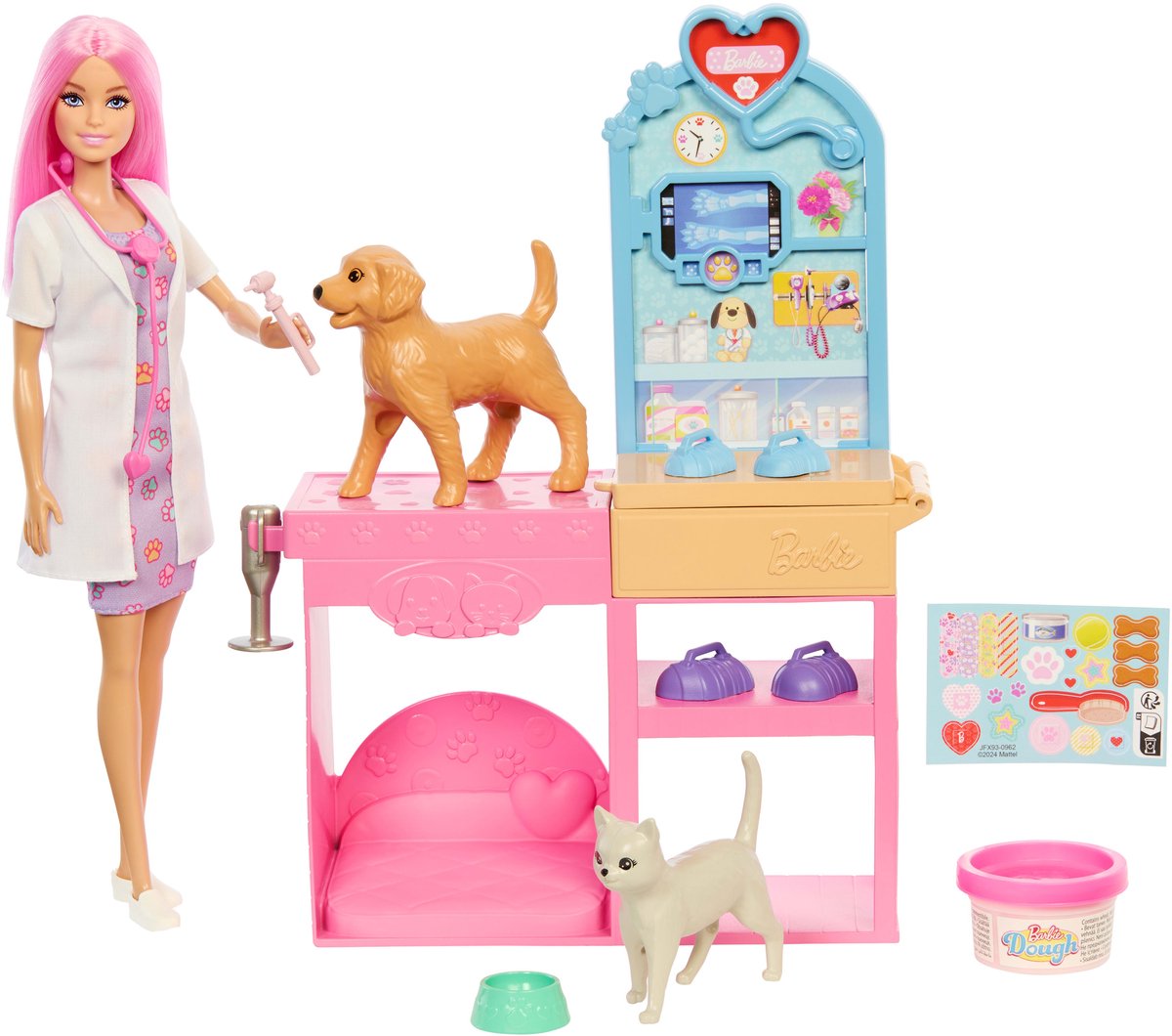 Barbie-Tierarzt-Spielset mit Tieren