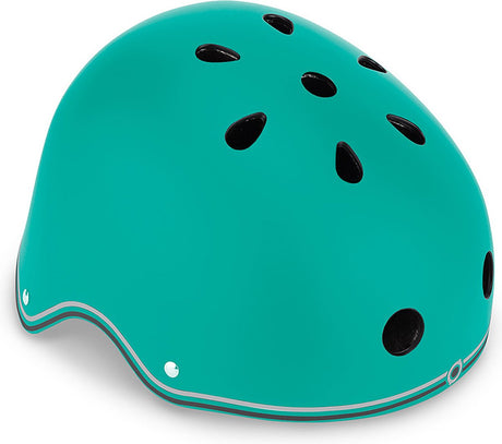 Globber-Helm – Helm Primo XS S Smaragdgrün – Grün – LED-Beleuchtung – ABS-Helm mit EPS-Schaum – verstellbar – XS-S 48–53 cm