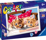 Ravensburger Creart Painting bei Nummer - Zwei kuschelige Katzen