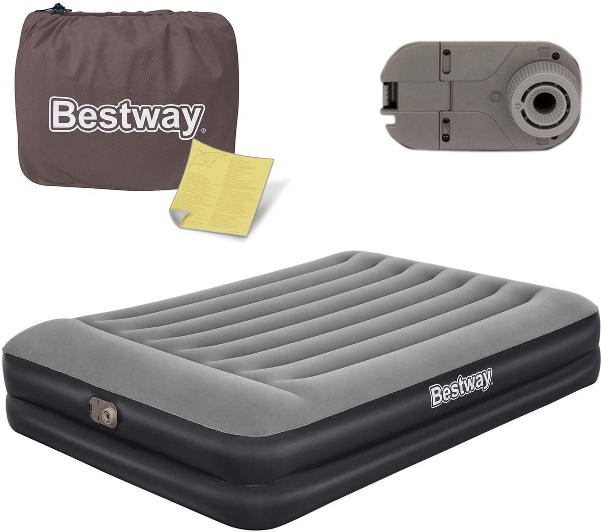 Bestway Tritech 46 cm Königin luftig 203 cm grau schwarz