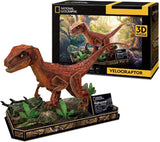 Kubisches lustiges 3D-Puzzle National Geographic Velociraptor