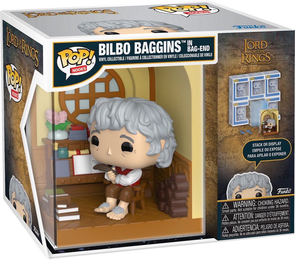 The lord of the rings bilbo buchstütze unisex funko pop! - neutraal - standard