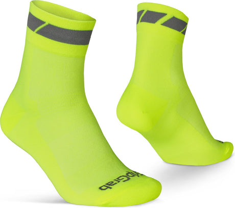 Gripgrab – klassische, normal geschnittene Sommer-Radsocken 1 Paar Coolmax-Radsocken – gelbe Hi-Vis – Unisex – Größe S (38–41)