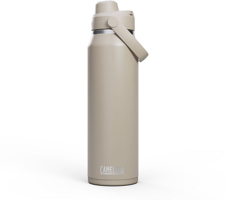 Camelbak Thrive Chug Trinkflasche – 1 l – Edelstahl – mit Schraubverschluss – Isolierwasserflasche – Beige