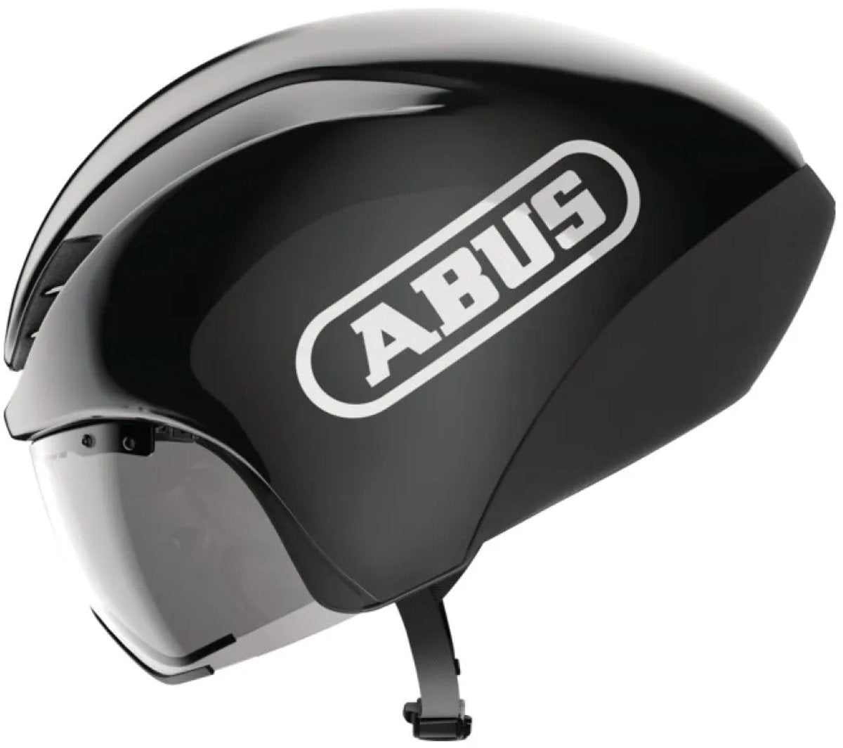 Abus Fahrradhelm Gamechanger TT 1.1 Shiny Black L - 57-61 cm - Schwarz - Geeignet für den Einsatz auf Zeitfahrrädern - 390 g