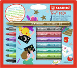 Stabilo Trio Deco - Metallic-Filzstift - Etui mit 8 Stück