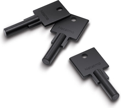 Elektrisches Türschloss von Netatmo – Smart Keys – 3 Schlüssel – NFC-Schlüssel – Silber