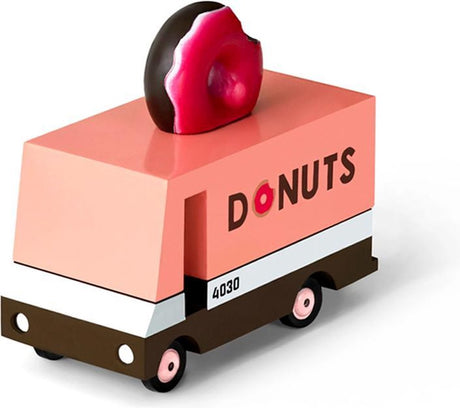 Candylab Toys Candycar Vans: Donut Van (F702) 8,4 x 4,1 x 6,5 cm, Holzdruckguss, in Geschenkbox, 3+