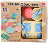 Playgo Tischkochherd mit Zubehör, Spielset – 13-teilig.