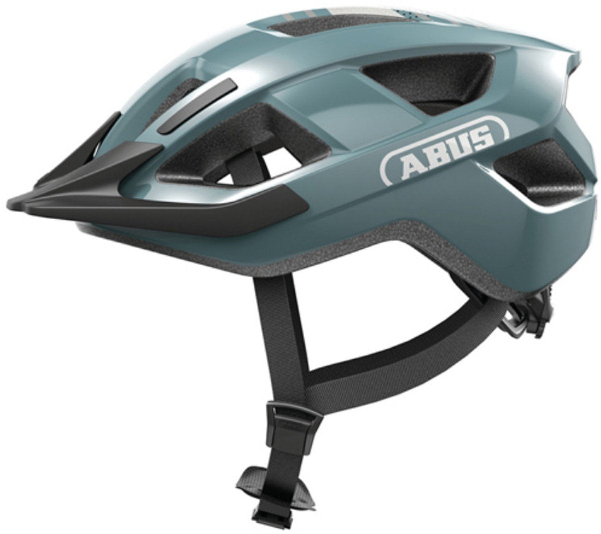 Abus Fahrradhelm Aduro 3.0 LED Glacier Blue M – 52–58 cm – Blau – geeignet für den Einsatz an Elektrofahrrädern – Stadtfahrrädern – 315 g