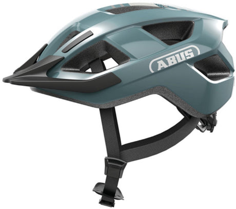 Abus Fahrradhelm Aduro 3.0 LED Glacier Blue M – 52–58 cm – Blau – geeignet für den Einsatz an Elektrofahrrädern – Stadtfahrrädern – 315 g
