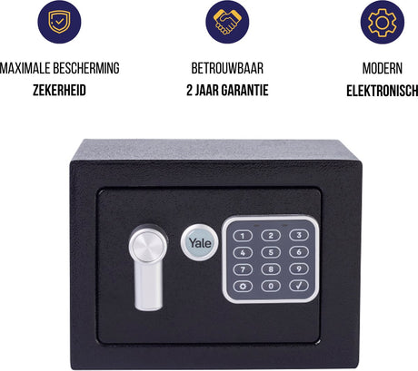 Yale - elektronische kluis - mini - zwart - standard protection - db2