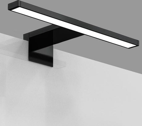B.k.licht – LED-Spiegellampe – Schwarz – Badezimmerlampe – Spiegelbeleuchtung – L: 30 cm – IP44 – 4.000 K – 780 Lumen – 5 W LED