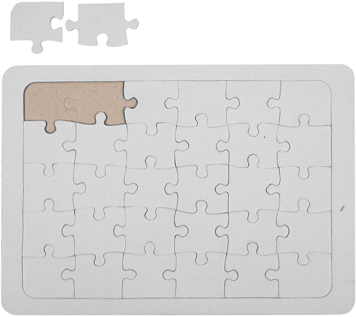 Creativ Company Papppuzzle weiß - 15x21cm
