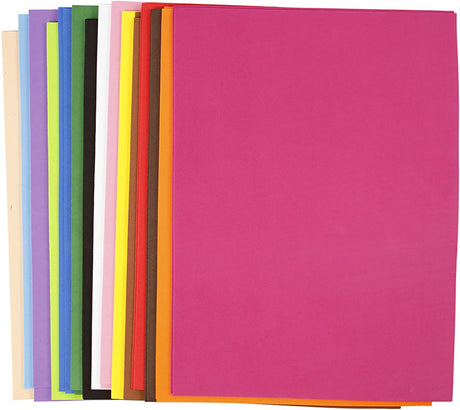 Creativ Company Schaumstoffplatten, A3, Blatt 297x420 mm, Stärke 2 mm, verschiedene Farben, 30 div. Blätter 1 Karton