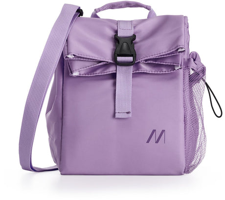 Muitomas Kühltasche 15 Liter – Wärmeisolierung – ein zentrales Fach – Seitentasche für Flasche – verstellbarer Schultergurt – violett
