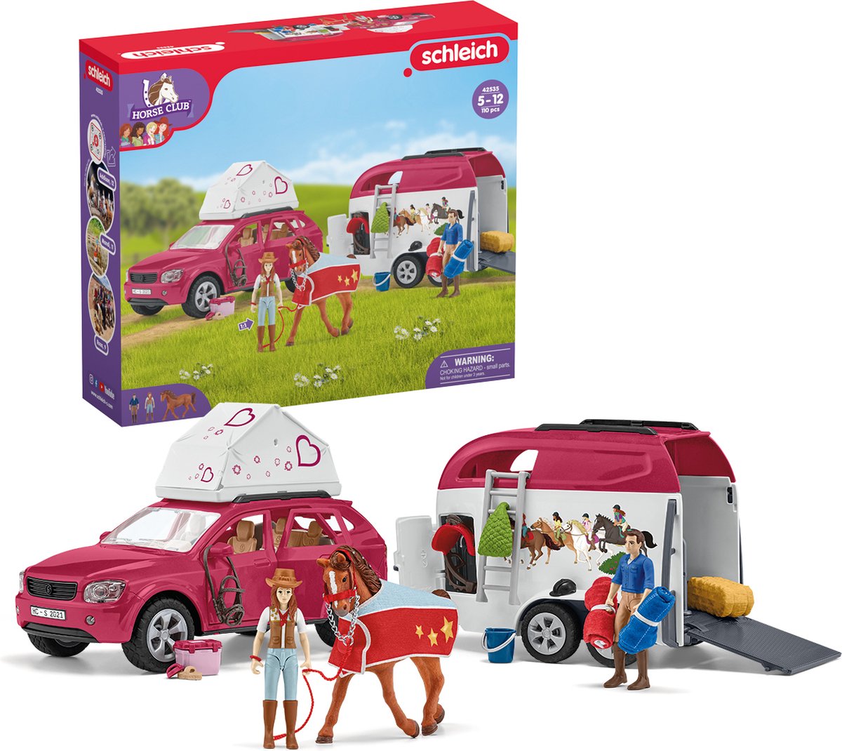 Schlich Horse Club Adventure mit Auto- und Pferdeanhänger 42535