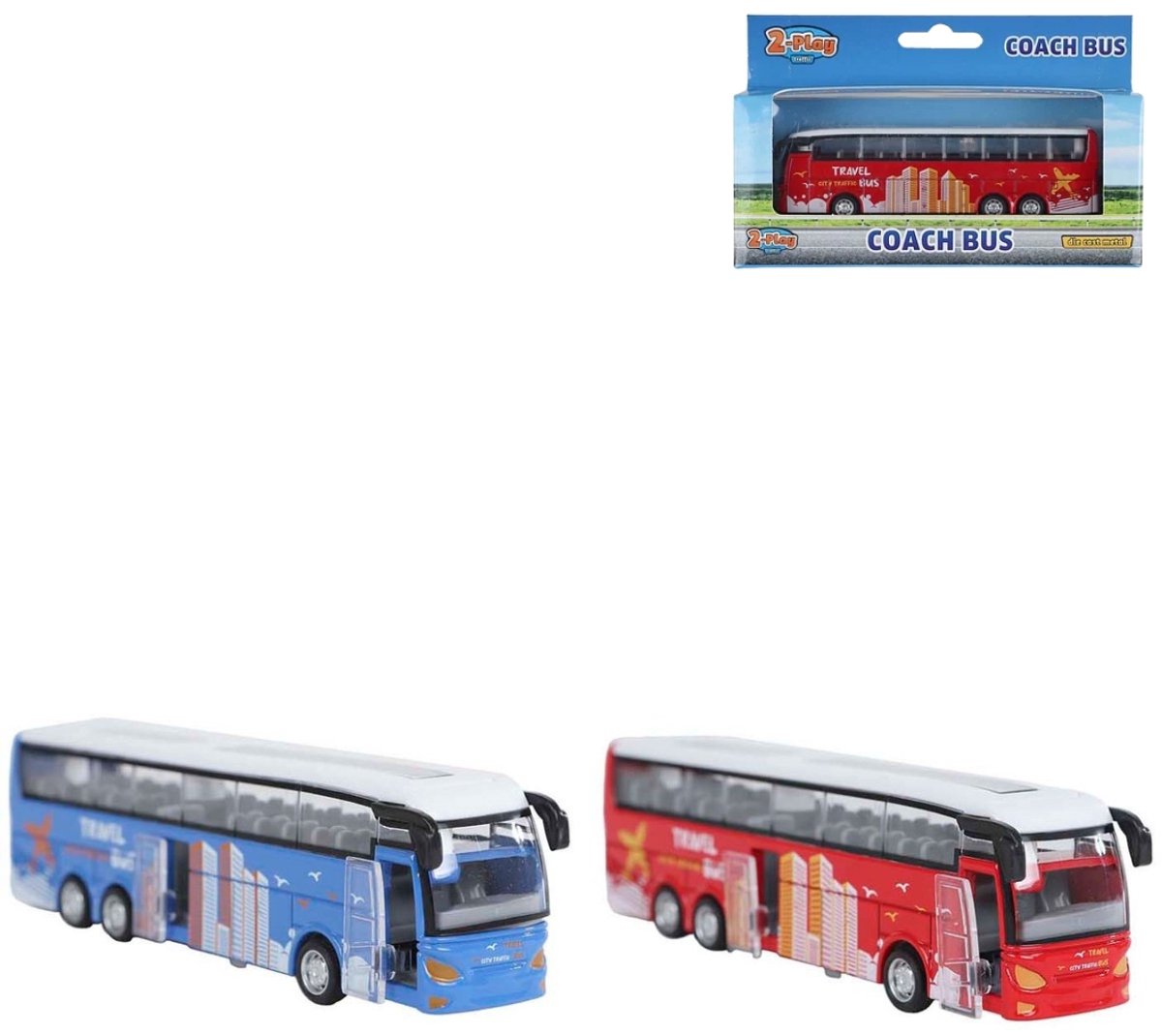 2-Spiele-Bus aus Druckguss, 12,5 cm