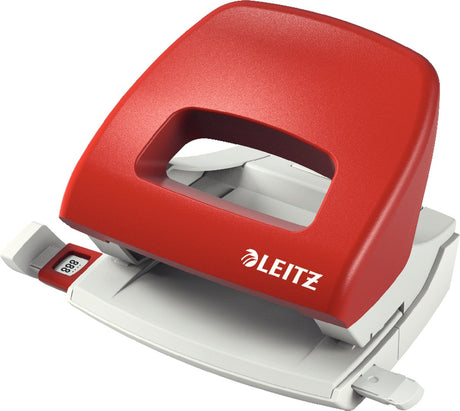 Leitz nexxt kleiner Schreibtischlocher – stanzt bis zu 16 Blatt – für Ordner und Ringbücher – rot