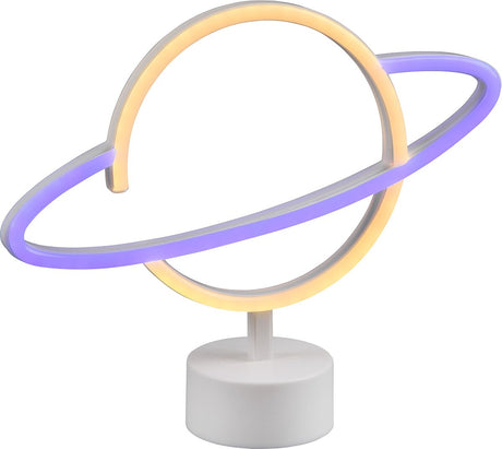 Rl lebe dein Licht Reality Planet - Tischleuchte - weiß - inkl. 1x SMD 1,6 W - USB-Anschluss - nicht für externen Dimmer geeignet - für Batteriebetrieb geeignet