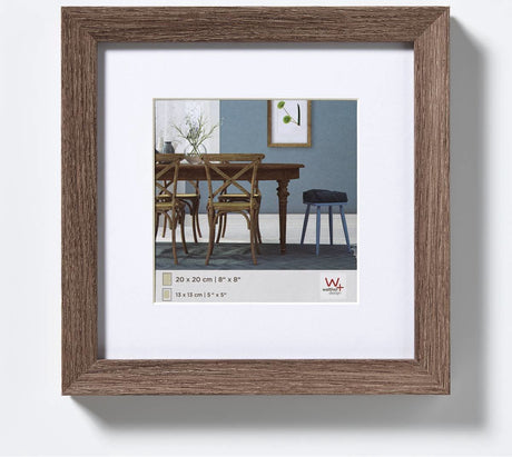 Walther Fiorito – MDF-Holzrahmen – Fotogröße 30 x 30 cm – Walnuss