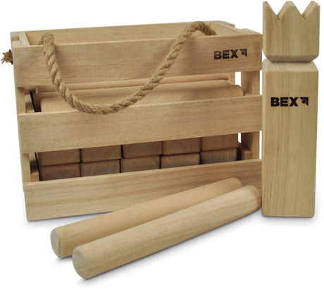 Kubb in Holzkiste